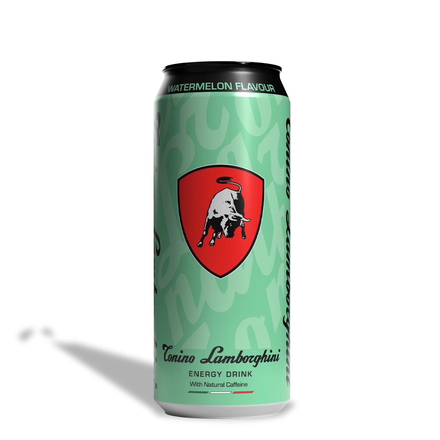 Watermelon Tonino Lamborghini Energy Drink on a white background