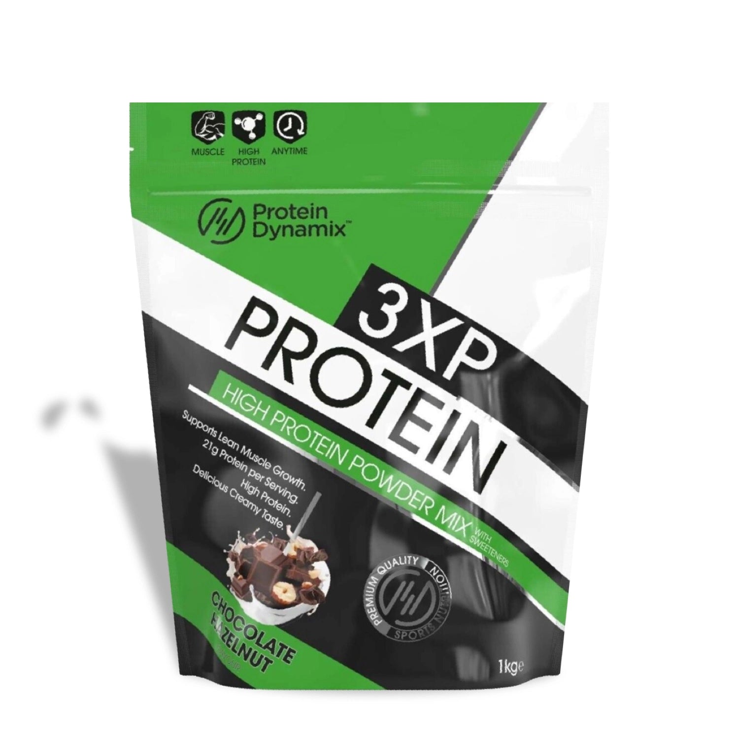 Protein Dynamix 3XP Protein package on a white background
