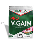 Sci-Mx Nutrition Pro V-Gain protein package on a white background