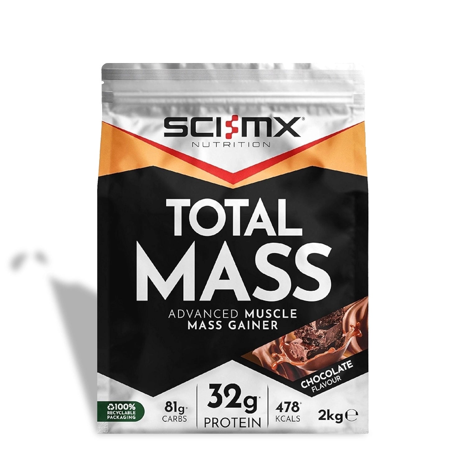Sci-mx Nutrition Total Mass Advanced Muscle Mass Gainer packaging on a white background