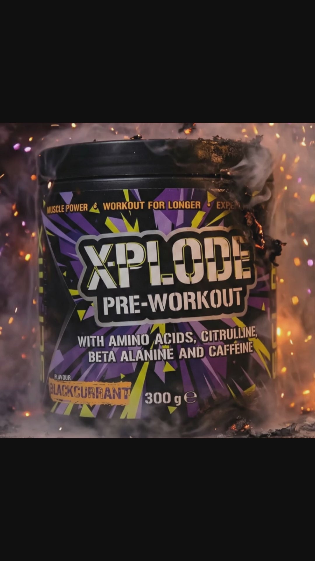 SCI-MX XPLODE Pre-Workout Blackcurrant explode animation