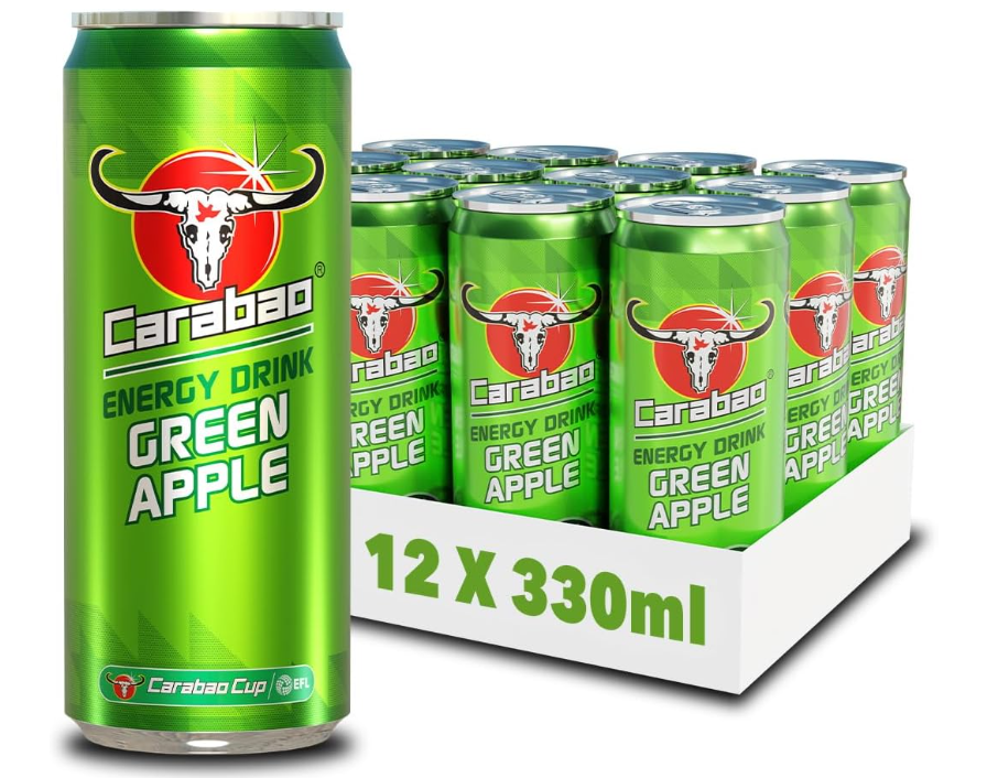 Carabao Energy Drink Green Apple Flavour 330ml