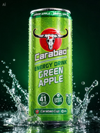 Carabao Energy Drink Green Apple Flavour 330ml