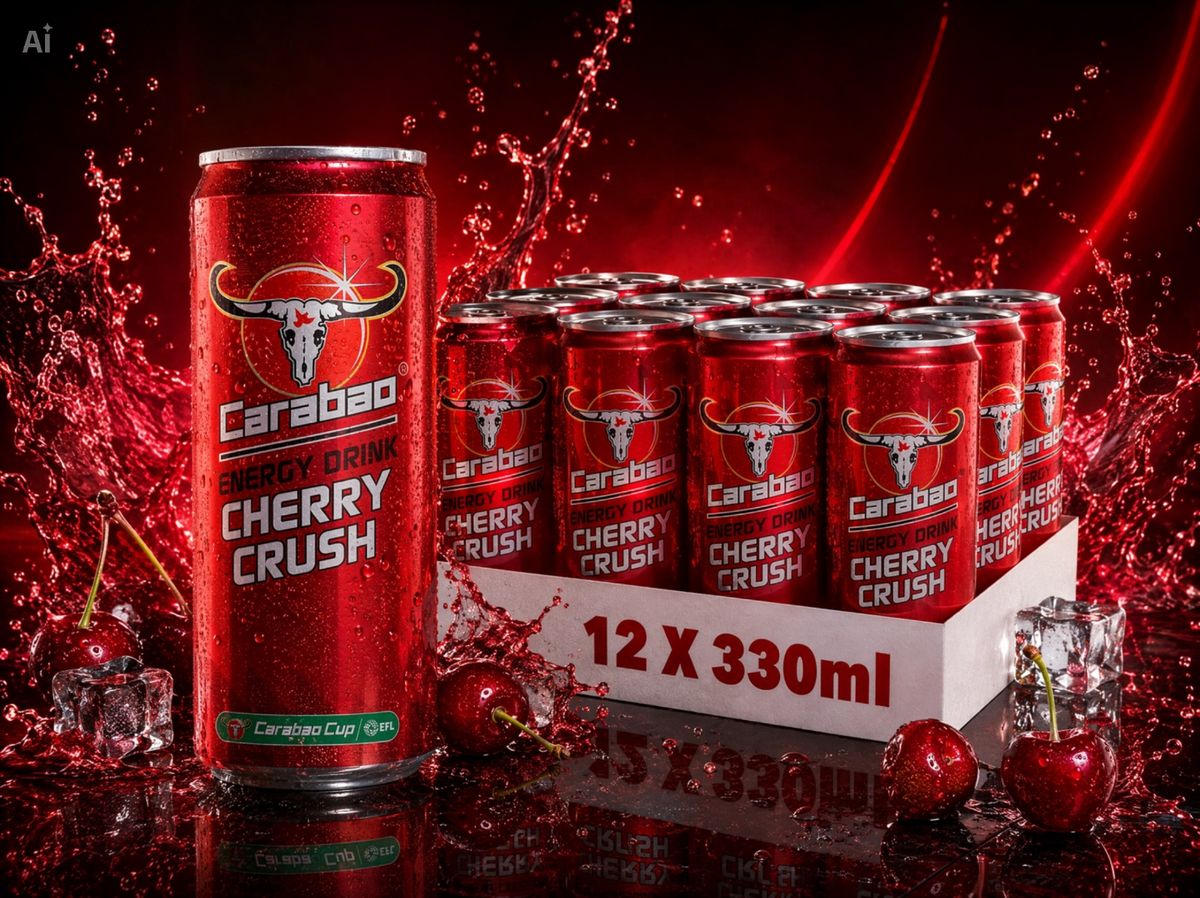 Carabao Energy Drink Cherry Crush Flavour 330ml