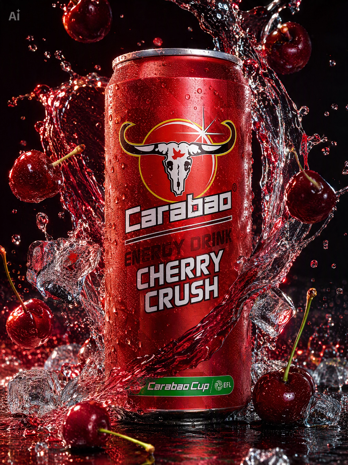 Carabao Energy Drink Cherry Crush Flavour 330ml